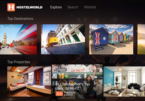 Hostelworld tvOS App